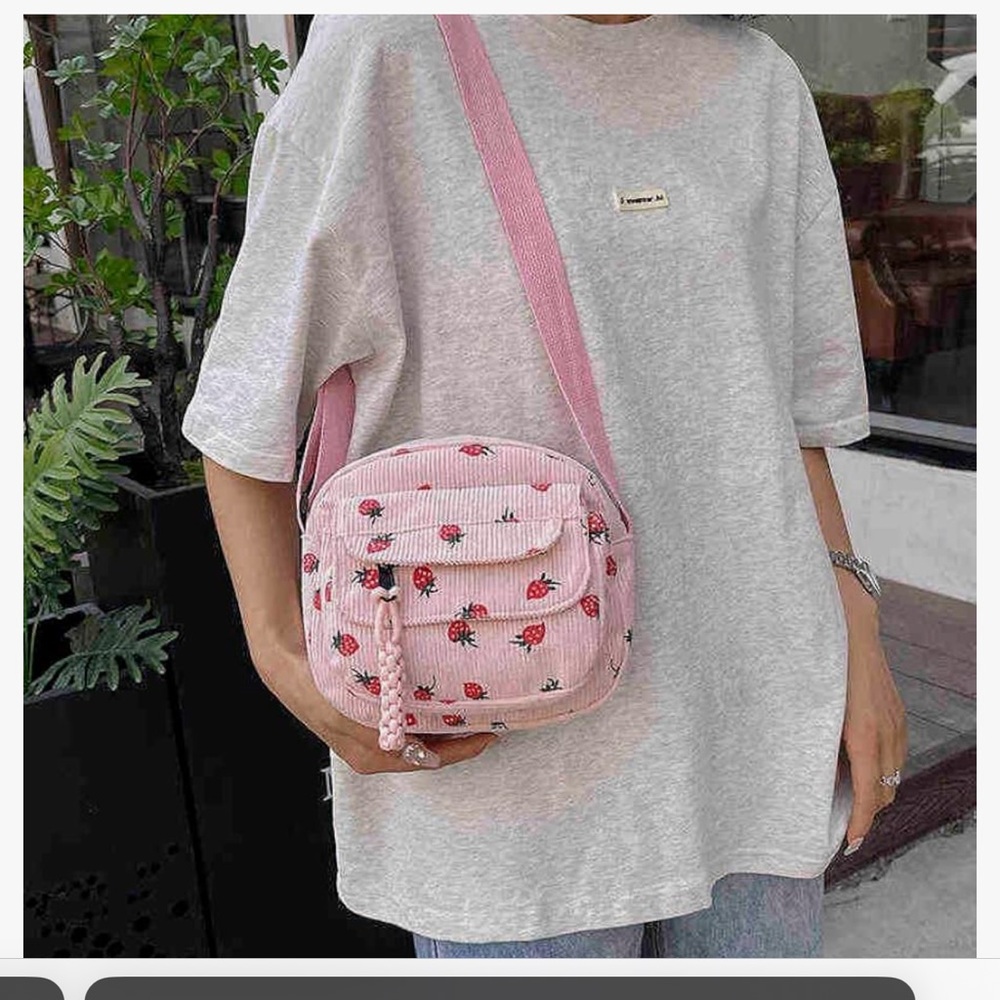 small cute Corduroy bag Kawaii Purse Crossbody Bag small Kawaii Crossbod… - Picture 7 of 7